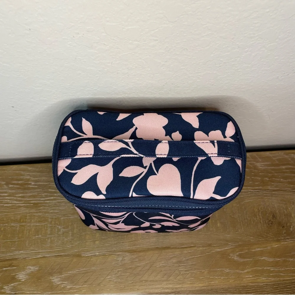 Kate Spade Garden Vine Lunch Tote Pink and Navy Blue